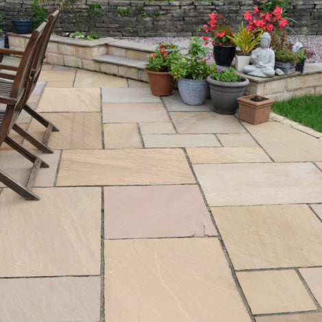 Autumn Brown Natural Sandstone Paving